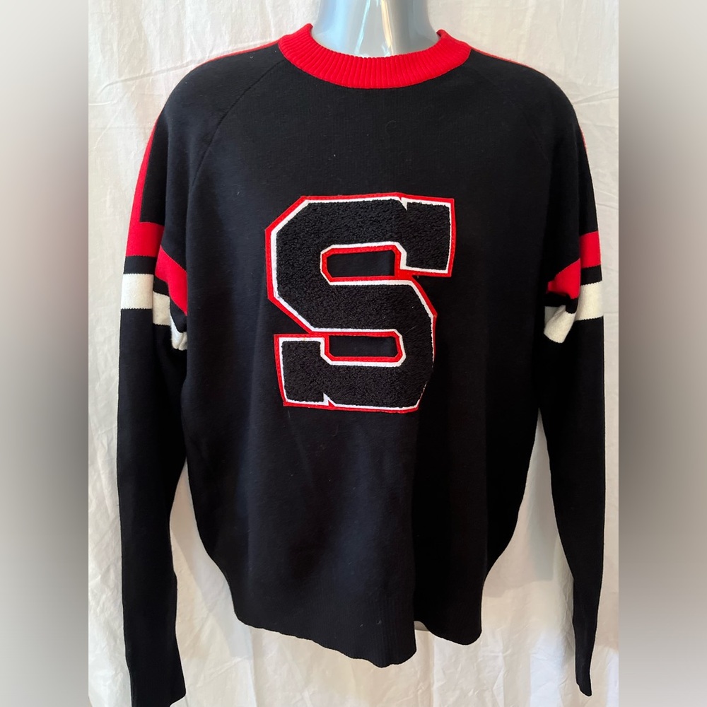 Letter sweater collegiate cheerleader cheer style preppy NWOT